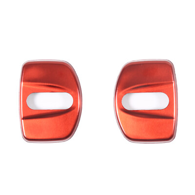 Red Steel Car Door Lock Protective Cover Prevent Move Für Corvette C8 2020-24