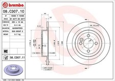 2x BREMBO Bremsscheibe Hinterachse für MINI
