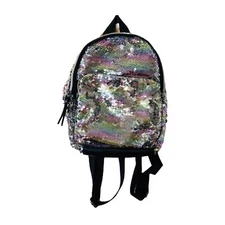 Girl’s Mini Backpack Multicolored Sequined Strapped Fashion Size 10” X 9” X 4”
