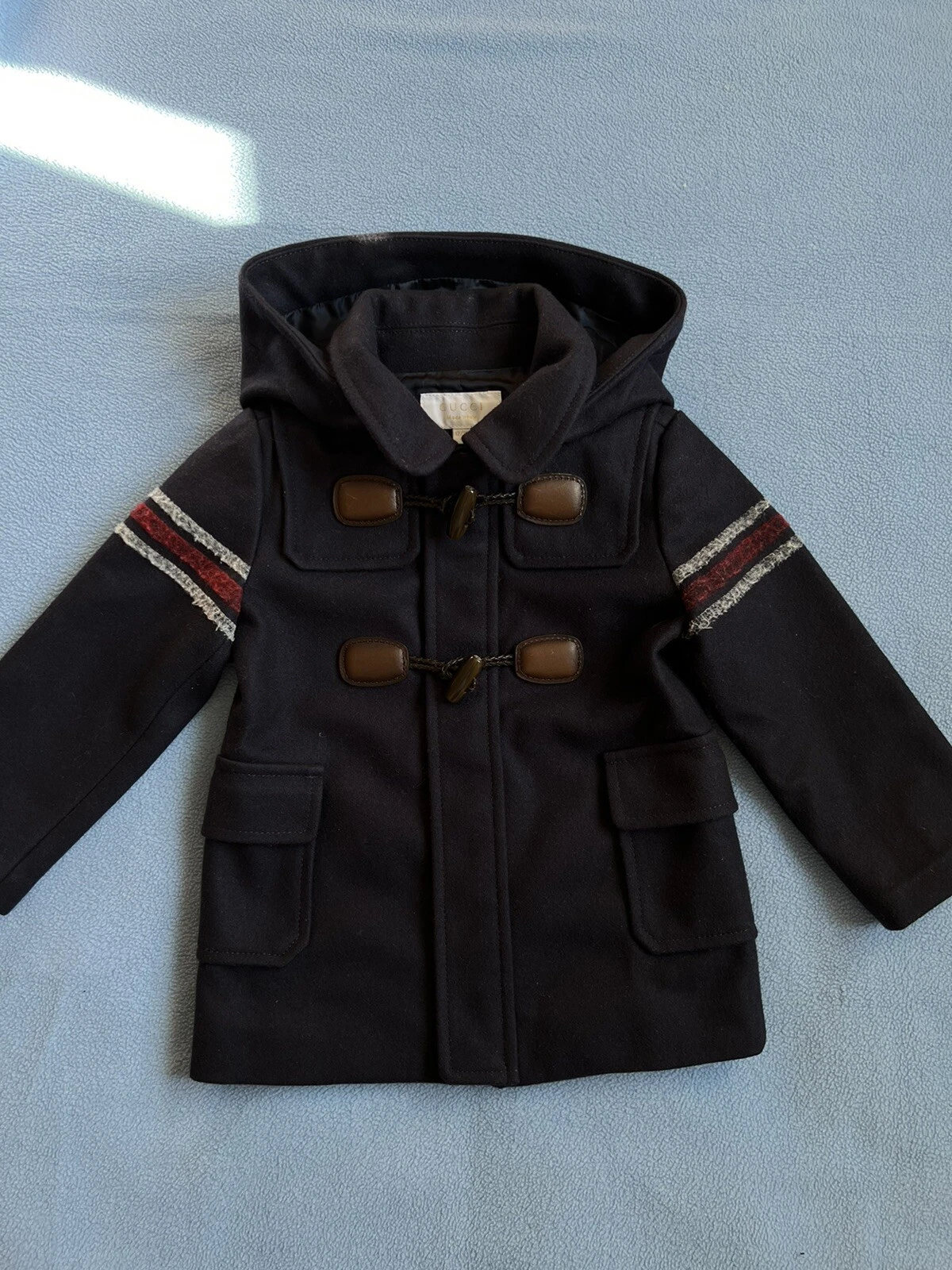 Gucci borsone cappotto di lana bambino