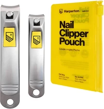 Harperton Nail Clippers Set - 2 Pack Stainless Steel Ingrown Toenail Tool, Profe