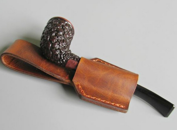 その他 friend waist belt bag Smoking pipe holster holder case pocket cow Leather