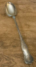 1 Large Solid Dressing Serving Spoon Barker Bros Silverplate Sheffield England