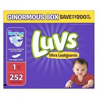Luvs Ultra Leakguards Newborn Diapers Size 1, 252 Count on sale Luvs Ultra Leakguards Newborn Diapers Size 1, 252 Count on sale