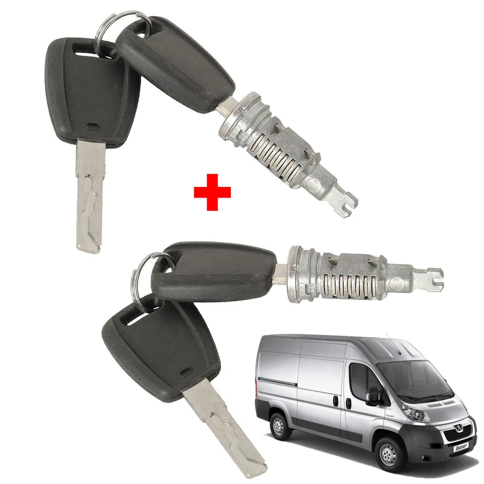 Barillet Verrou de Porte avec Clé pour Fiat Ducato Jumper Boxer 735423244 9170FJ - Photo 3/4