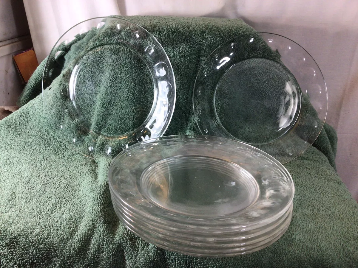 Clear glass top dessert plates