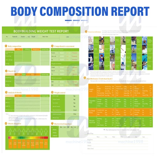 Professional Full Body Fat Analyzer Body Scanner Composition Analysis +Printer