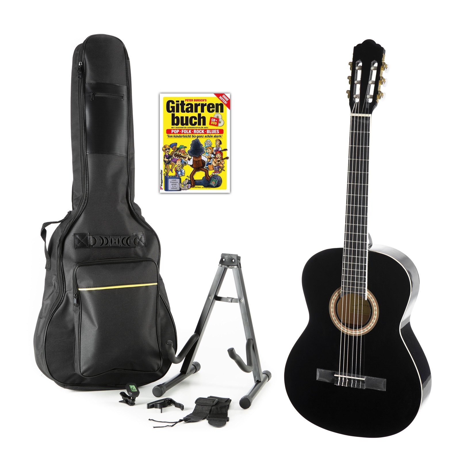 Концертный набор 44 Schwarz Hochglanz из твердой древесины Hals Composite Griffbrett 17390₽