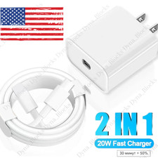 20W Fast USB-C Charger Type-C Cable For iPhone 15 14 13 12 11 Pro Max XS XR 8 7
