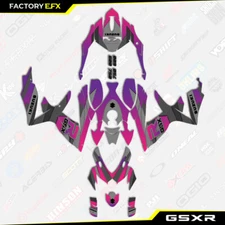 Retro Synth Graphics Kit fits 08-10 Suzuki Gsxr 600/750 Racing Decals