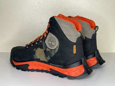 Men's Timberland Solar Ridge GTX GoreTex Hiker Boots Black Red