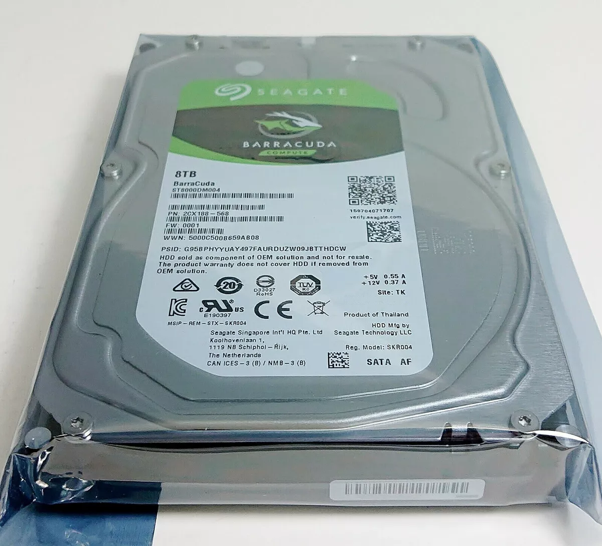 Seagate Barracuda ST8000DM004 8 TB 256M Cache 3.5
