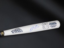 Oswald Peraza Signed 1st First Hit Cooperstown Baseball Bat Yankees JSA COA /91