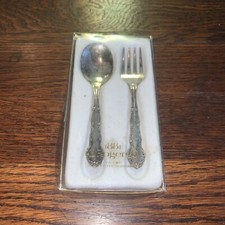 Vintage Silverplate Oneida Ltd. 1881 Rogers Baby s First Fork Spoon New Boxed