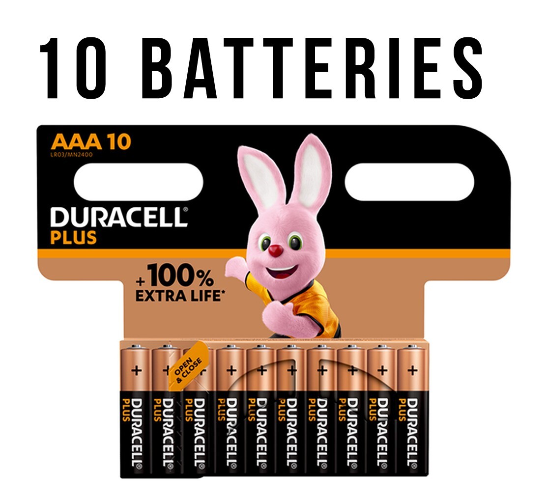 120 x Duracell AAA Plus Power +100% Alkaline Batteries LR03, MN2400 Long Expiry - Image 2