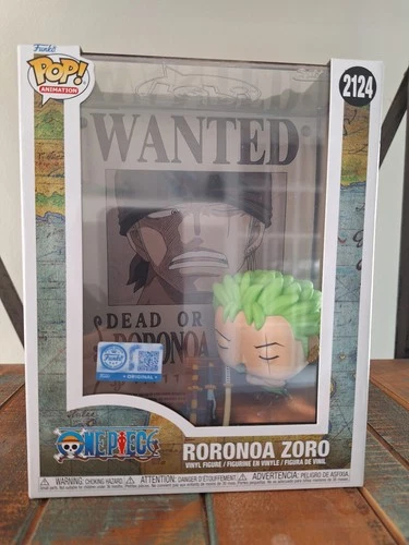 Funko Pop Roronoa Zoro Wanted Poster and Figure/Statue #2124 One Piece Exclusive