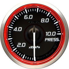 Defi Racer Gauge N2 52mm Pressure Gauge 1000kpa Red Df19202