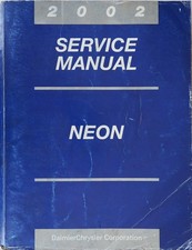 2002 Dodge Neon Factory Shop Repair Service Manual Original Acr Rt