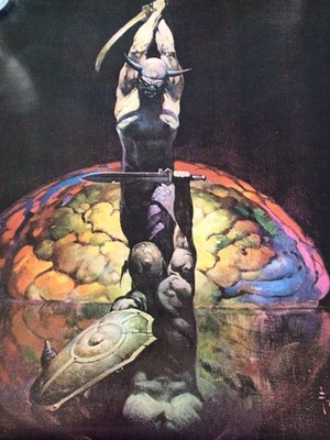 1980 s Fairfax Prints Frank Frezetta The Brain 18  X 23  Poster New Old Stock