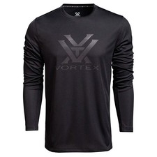 VORTEX Men's Core Logo Performance Grid Black T-Shirt 222-43-BLK 