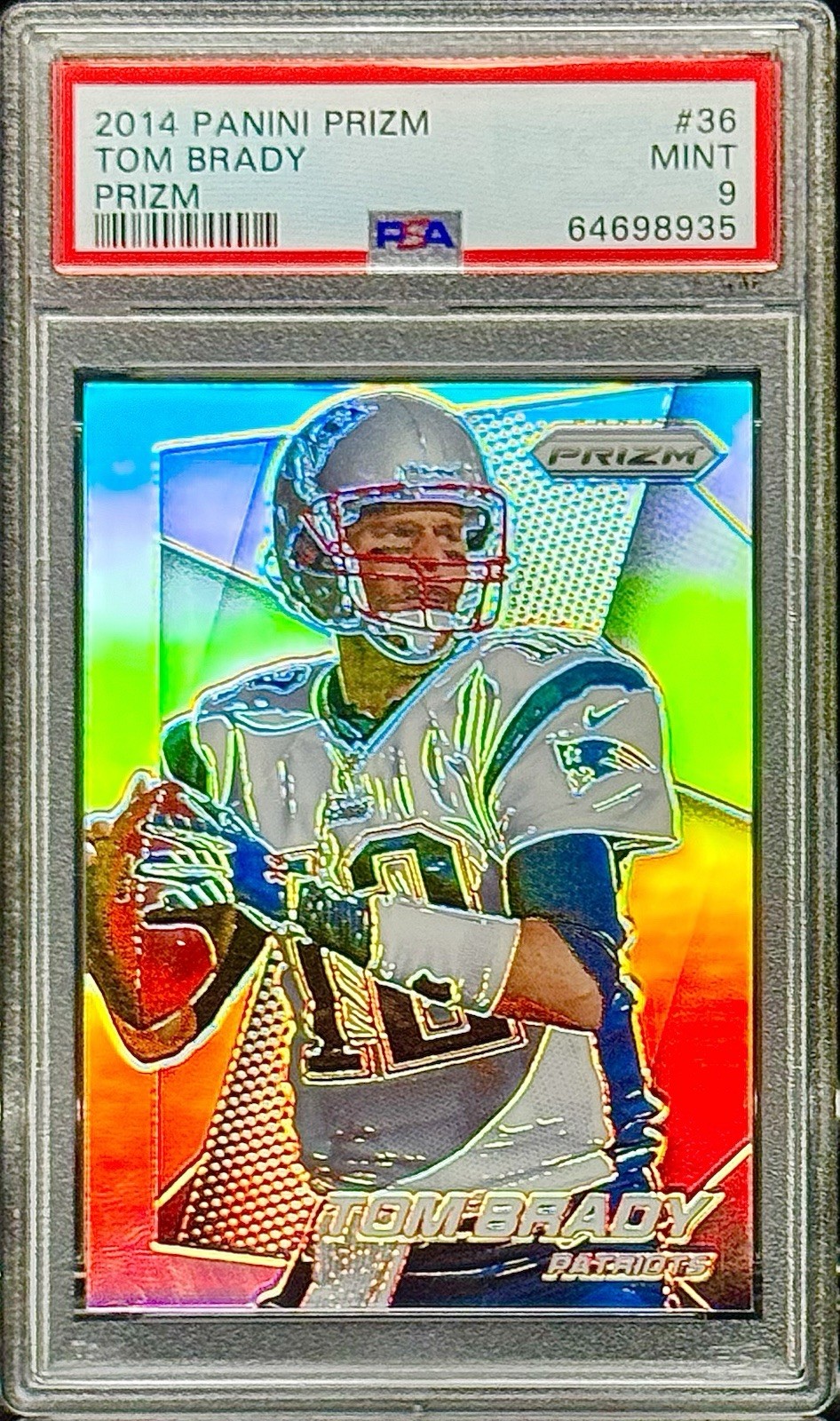 Tom Brady PSA 9 -2014 Prizm #36 SILVER PRIZM - New England Patriots view 3