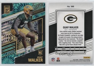 2022 Panini Donruss Elite Rookies Teal /25 Quay Walker #186 Rookie RC