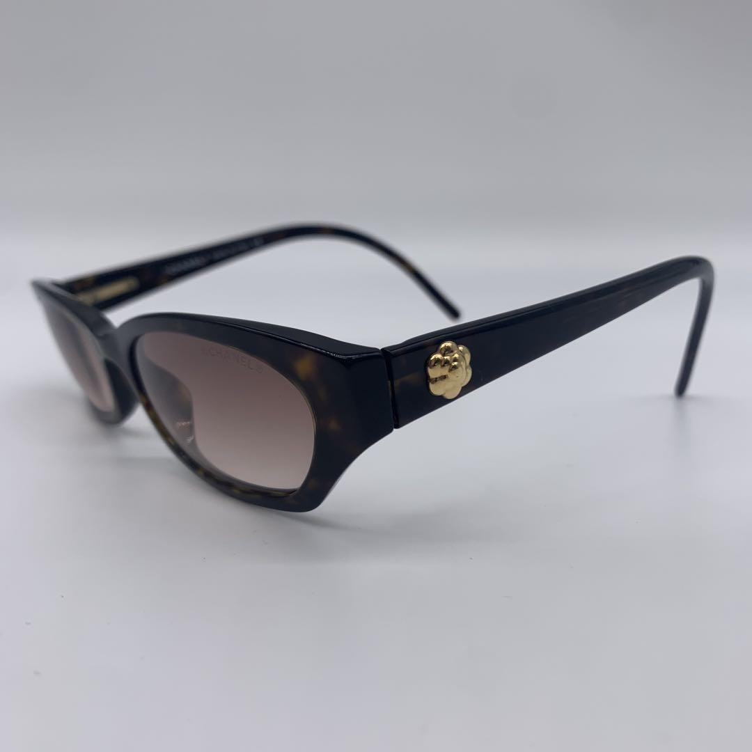 CHANEL 5053 C714 13 Brown Sunglasses with Coco Mark and Camellia Detail