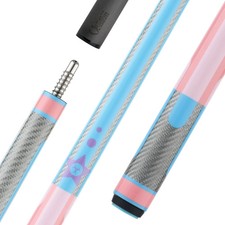 Poison Candy Sugar Pool Cue, Gen 1-PNK/BLU, Venom Carbon Fiber, Made by Predator