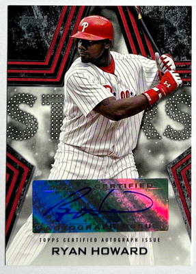 Ryan Howard 2023 Topps Baseball Stars Autograph Black /99 #BSA-RH Phillies