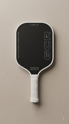 HONOLULU J6CR Elongated Pickleball Paddle - Carbon Fiber Surface - White