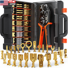 Spade Terminal Crimping Tool Kit AWG 24-14, 24 Types 2.8/3.9/4.8/6.3 Mm Male F