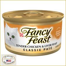 Purina Fancy Feast Tender Chicken Liver Grain-Free Wet Cat Food 3oz Cans (24-Pac