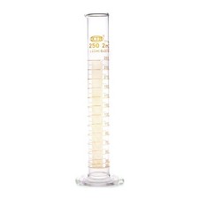 250ml Glass Measuring Cylinder With Graduati Length 315mm Dia 43mm Top Quanlity