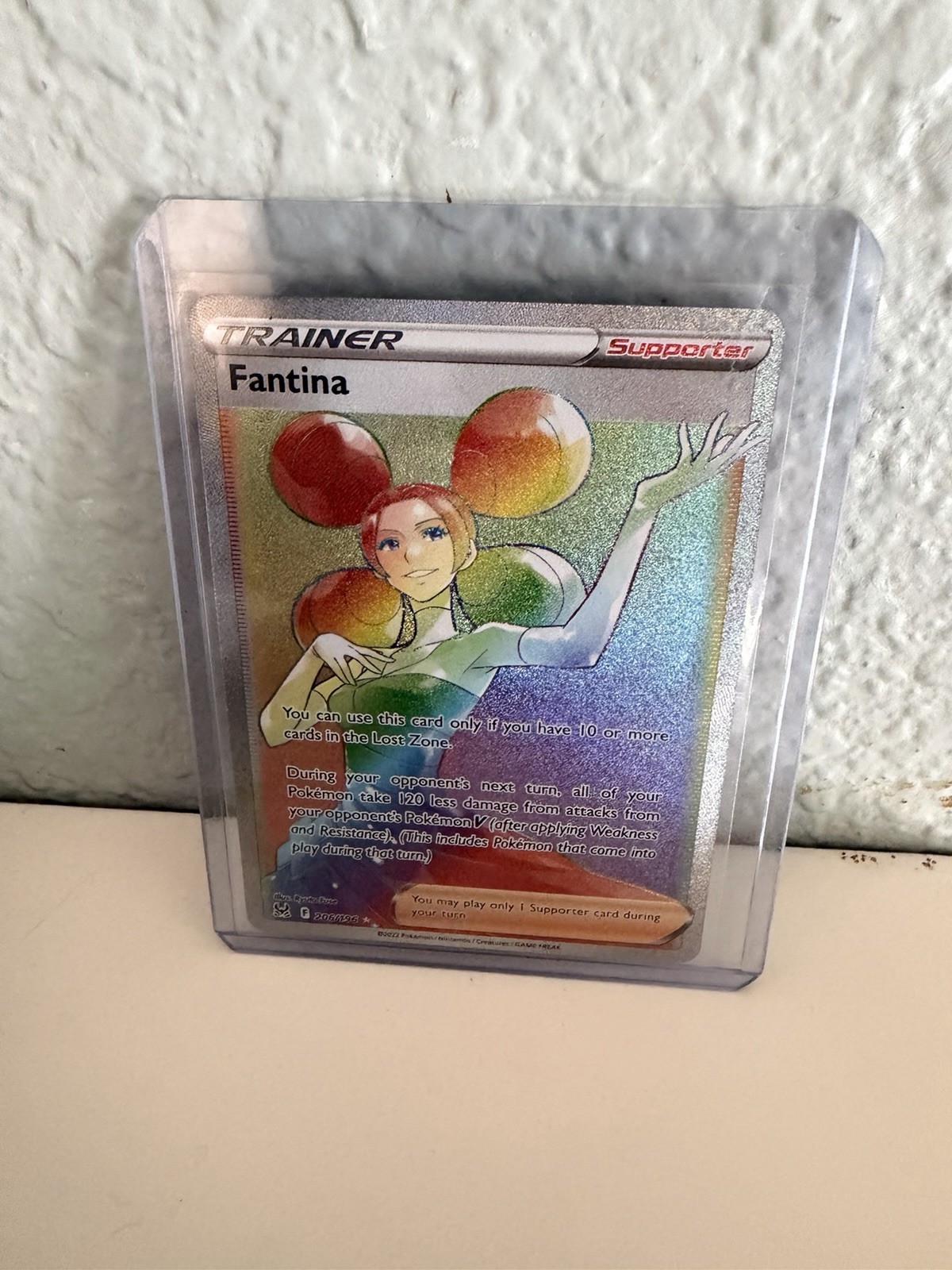 Pokémon TCG Fantina #206/196 Lost Origin Secret Rainbow Rare NM Condition