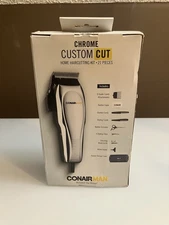 Conair Man Hair Chrome Custom Cut Hair Trimmer, 21 Pieces *NEW*