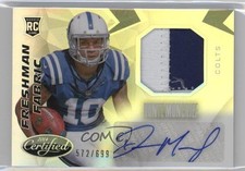 2014 Certified Freshman Fabric Mirror Signatures 572/699 Donte Moncrief Auto 0af