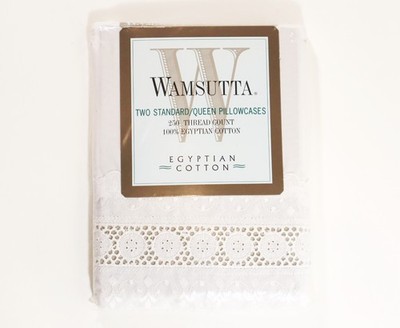 Wamsutta 100% Egyptian Cotton 2 Standard/Queen Pillowcases - Alenlace - Lily