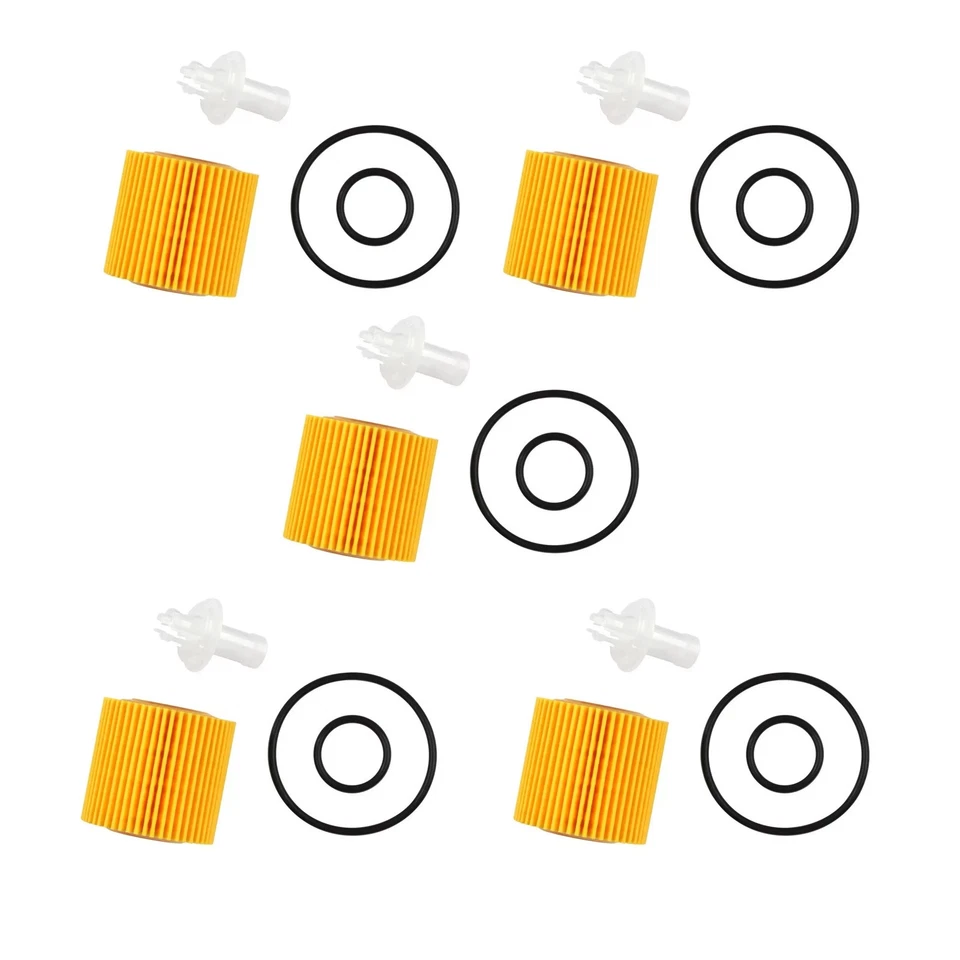 5PCS Oil Filter Set 04152-YZZA6 Compatible With Toyota Prius V 2012-18 Efficient - Imagem 4 de 4
