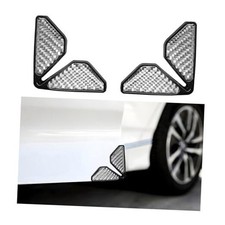 2 PCS Car Door Corner Protector Edge Guards, Real Carbon Fiber Anti Silver