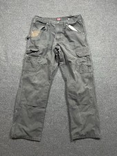 Wrangler Riggs Cargo Pants Mens 34x32 Ripstop Ranger Workwear Outdoor Black