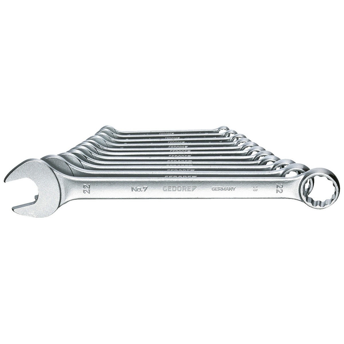 Jeu De Clés Mixtes GEDORE 24 Pièces Acier Chrome Vanadium Chromé Mat Satiné