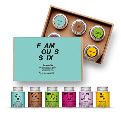 Stay Spiced !480g / Famous Six - Geschenkbox I STAY SPICED !480g Gewürzbox  ...