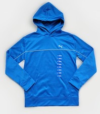 Puma tech pullover fleece hoodie boys LARGE 14/16 blue