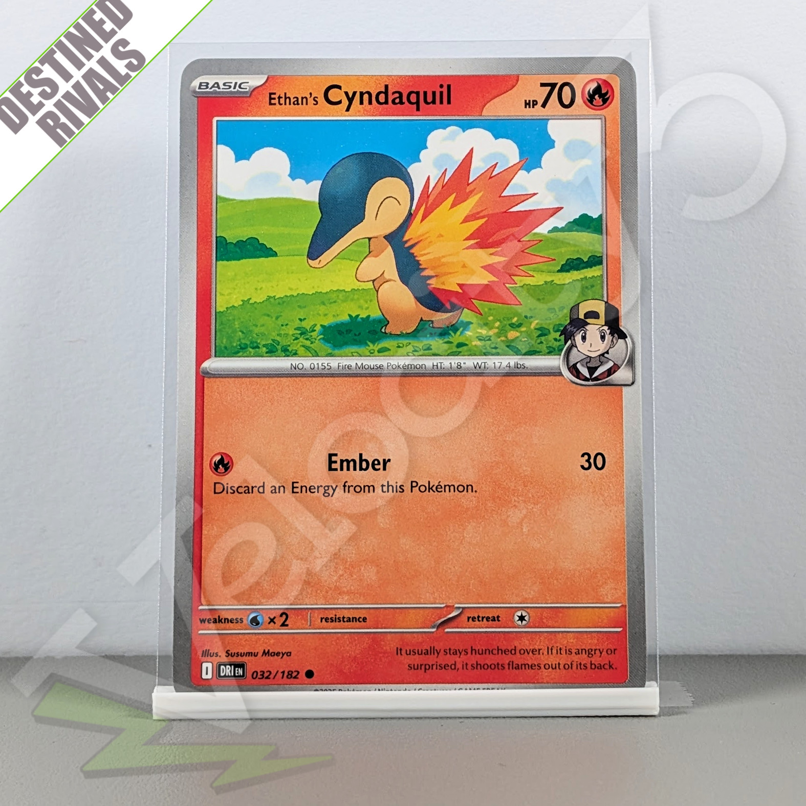 Pokemon TCG Card - Ethan's Cyndaquil 32/182 Common | Destined Rivals (2025) DRI