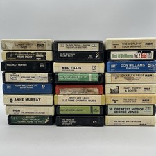 Lot of 24 Untested 8 Track Tapes - Country Music - Not Serviced - Sold As Is