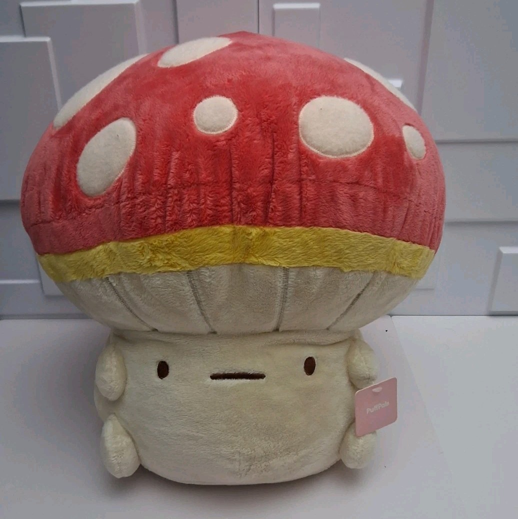 Fluff Nest Puff Pals Dottie Mushroom Plush Stuffed Animal L 18
