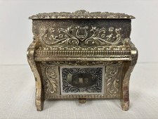 VTG Pianoshaped Jewelry/Trinket/ Music Box, Working , made in Japan 4