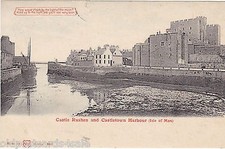 CASTLE RUSHEN & CASTLETOWN HARBOUR 1905 HOLD TO LIGHT POSTCARD (6846/14/Y)