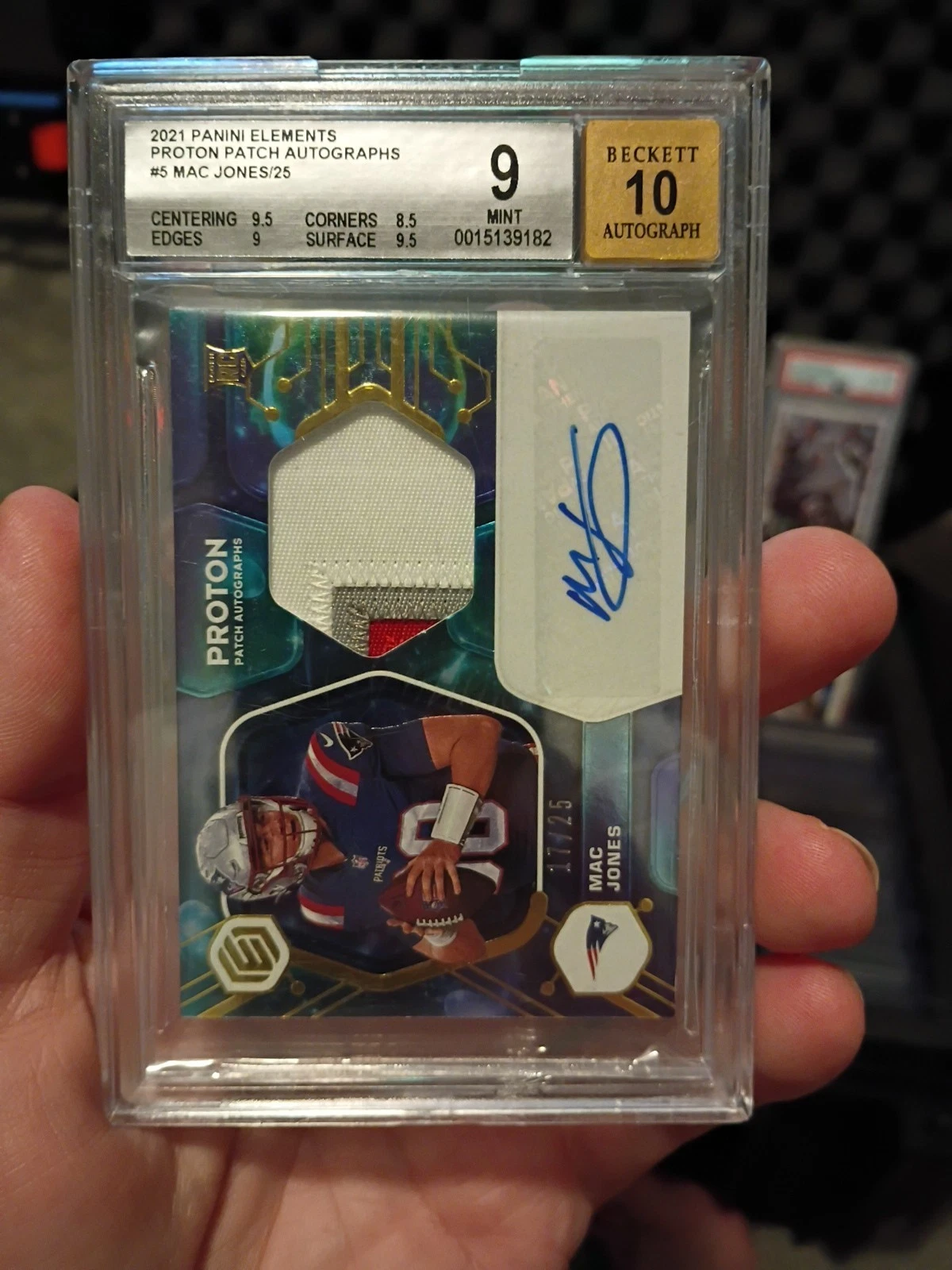 Mac Jones Panini Elements Proton Patch Autographs #MJO Base