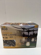 EcoScapes Outdoor LED Cafe Lights (24 Bulbs 48 Feet)